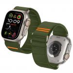Curea Tech Protect Nylon Slip compatibila cu Apple Watch 6/7/8/9/10/SE/Ultra 1/2, 44/45/46/49mm, Khaki 3 - lerato.ro