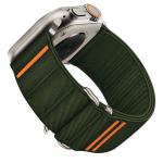 Curea Tech Protect Nylon Slip compatibila cu Apple Watch 6/7/8/9/10/SE/Ultra 1/2, 44/45/46/49mm, Khaki 4 - lerato.ro