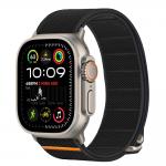 Curea Tech Protect Nylon Slip compatibila cu Apple Watch 6/7/8/9/10/SE/Ultra 1/2, 44/45/46/49mm, Negru 5 - lerato.ro