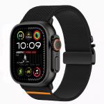 Curea Tech Protect Nylon Clasp compatibila cu Apple Watch 6/7/8/9/10/SE/Ultra 1/2, 44/45/46/49mm, Black 3 - lerato.ro