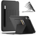Husa Tech-Protect Smartcase Pen Armor compatibila cu iPad 10 2022 / iPad 11 2025, Suport si compartimente pentru carduri, Negru 4 - lerato.ro