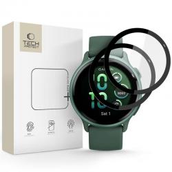 Set 2 folii hibride TECH-PROTECT Glass Flex+ 0.28mm 7H compatibil cu Garmin Vivoactive 6 Black