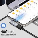 Adaptor unghiular TECH-PROTECT UltraBoost AA01, USB-C tata - USB-C mama, 100W, Gri 4 - lerato.ro