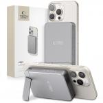 Baterie externa cu suport TECH-PROTECT LifeMag PB15 10000 mAh, Compatibila MagSafe, 15W, Cablu USB-C 30cm, Gri 3 - lerato.ro