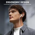 Casti audio cu microfon TECH-PROTECT Ultraboost Core, In-ear, Control pe fir, Jack 3.5mm, Lungime cablu 1.2m, Alb 5 - lerato.ro