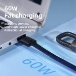 Cablu pentru incarcare si transfer de date Tech-Protect UltraBoost DNA, Tip breloc, USB-C la USB-C, 60W, 3A 480 Mbps, 17cm, Gri 5 - lerato.ro