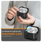 Carcasa Tech-Protect Carbonox compatibila cu Apple AirPods Pro 3, Negru 6 - lerato.ro