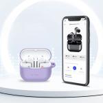 Carcasa Tech-Protect Silicone Hook compatibila cu Samsung Galaxy Buds 3 / 3 FE / 3 Pro, Mov 6 - lerato.ro