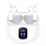 Casti wireless Tech-Protect UltraBoost TWS Pro G2, Bluetooth 5.4, 300mAh, Autonomie 8h, USB-C, Alb 2 - lerato.ro