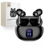 Casti wireless Tech-Protect UltraBoost TWS Pro G2, Bluetooth 5.4, 300mAh, Autonomie 8h, USB-C, Negru 3 - lerato.ro