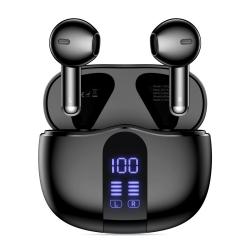 Casti wireless Tech-Protect UltraBoost TWS Core G2, Bluetooth 5.4, 300mAh, Autonomie 6h, USB-C, Negru