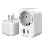 Adaptor retea Tech-Protect TA100, Priza US la EU, 2500W, 2.4A, Alb 4 - lerato.ro