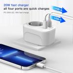 Adaptor retea Tech-Protect TA100, Priza US la EU, 2500W, 2.4A, Alb 6 - lerato.ro