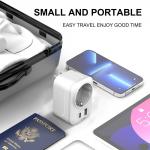 Adaptor retea Tech-Protect TA100, Priza US la EU, 2500W, 2.4A, Alb 7 - lerato.ro