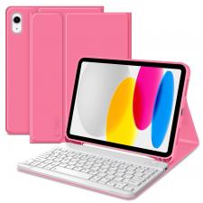 Husa Tech-Protect SmartCase Pen cu tastatura compatibila cu iPad 10 (2022) / iPad 11 (2025), Magenta