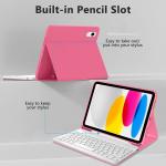Husa Tech-Protect SmartCase Pen cu tastatura compatibila cu iPad 10 (2022) / iPad 11 (2025), Magenta 5 - lerato.ro