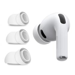 Set 3 dopuri Tech-Protect Ear Tips compatibil cu Apple AirPods Pro 3, Alb