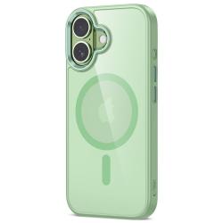 Carcasa Tech-Protect MagMat cu Magsafe compatibila cu iPhone 17, Clear / Green