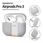 Carcasa Tech-Protect Silicone compatibila cu Apple AirPods Pro 3, Gri 5 - lerato.ro