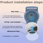 Husa si curea pentru copii Tech-Protect Nylon compatibila cu Apple AirTag, Albastru 5 - lerato.ro