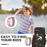 Husa si curea pentru copii Tech-Protect Nylon compatibila cu Apple AirTag, Roz 6 - lerato.ro