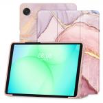 Husa Tech-Protect SmartCas compatibila cu Samsung Galaxy Tab A9 / A11 (X110 / X115 / X133 / X135) 8.7 inch, Marble 4 - lerato.ro