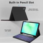Husa cu tastatura Tech-Protect SmartCase Pen compatibila cu Samsung Galaxy Tab A9 / A11 (X110 / X115 / X133 / X135) 8.7 inch, Negru 5 - lerato.ro