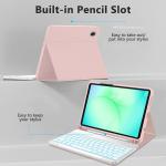 Husa cu tastatura Tech-Protect SmartCase Pen compatibila cu Samsung Galaxy Tab A9 / A11 (X110 / X115 / X133 / X135) 8.7 inch, Roz 5 - lerato.ro