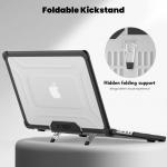 Carcasa laptop Tech-Protect SmartShell Pro compatibila cu MacBook Pro 14 M1 / M2 / M3 / M4 / M5 (2021-2025), Transparent / Negru 5 - lerato.ro