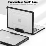 Carcasa laptop Tech-Protect SmartShell Pro compatibila cu MacBook Pro 14 M1 / M2 / M3 / M4 / M5 (2021-2025), Transparent / Negru 6 - lerato.ro