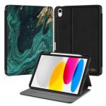 Husa Tech-Protect Lamano compatibila cu iPad 10.9 inch 2022 / iPad 11 inch 2025, Green Aurora 4 - lerato.ro
