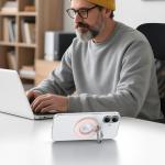 Suport universal pentru telefon Tech-Protect MMR500 Magnetic Ring, Compatibil Magsafe, Baby Pink 6 - lerato.ro