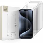 Set 10 folii sticla Tech-Protect compatibile cu iPhone 15 Pro Max, Transparent 2 - lerato.ro