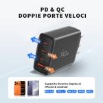Incarcator retea Tech-Protect NC140W-GAN, 3x USB-C, 1x USB-A, Power Delivery 140W, Negru 7 - lerato.ro