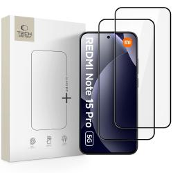 Set 2 folii sticla securizata Tech-Protect Glass Fit Plus compatibile cu Xiaomi Redmi Note 15 Pro 5G, Negru