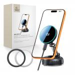 Suport auto Tech-Protect MM25W-V8, Incarcare Wireless 25W, 3A, Windshield/Dashboard Mount, Cablu USB-C la USB-C 1m inclus, Negru 3 - lerato.ro