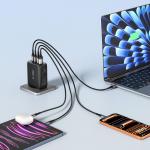 Incarcator retea Tech-Protect NC200W-GAN, 3x USB-C, 1x USB-A, Power Delivery 200W, Negru 8 - lerato.ro