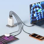 Incarcator retea Tech-Protect NC200W-GAN, 3x USB-C, 1x USB-A, Power Delivery 200W, Alb 8 - lerato.ro
