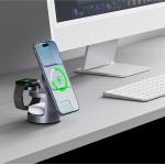 Statie de incarcare 3 in 1 Tech-Protect QI2.2-25W-A48, Putere 25W, 3.5A, Compatibil MagSafe, USB-C, Dark Grey 10 - lerato.ro