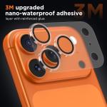 Folie protectie camera foto Tech-Protect Camfull Fit Plus compatibila cu iPhone 17 Pro, Transparent 5 - lerato.ro