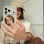 Suport universal pentru telefon Tech-Protect MMR700 Lamano, Compatibil MagSafe, Black / Gold 7 - lerato.ro