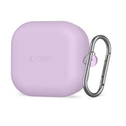 Carcasa Tech-Protect Silicone Hook compatibila cu Samsung Galaxy Buds 4 / 4 Pro, Violet