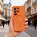 Carcasa Tech-Protect Magmat cu MagSafe compatibila cu Samsung Galaxy S26 Ultra, Matte Orange 9 - lerato.ro