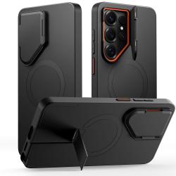 Carcasa Tech-Protect Kevlar Aura cu MagSafe si Stand compatibila cu Samsung Galaxy S26 Ultra, Negru / Portocaliu