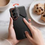 Carcasa Tech-Protect Kevlar Aura cu MagSafe si Stand compatibila cu Samsung Galaxy S26 Ultra, Negru / Portocaliu 6 - lerato.ro