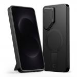 Carcasa Tech-Protect Kevlar Aura cu MagSafe si Stand compatibila cu Samsung Galaxy S26, Negru / Portocaliu 3 - lerato.ro