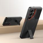 Carcasa Tech-Protect Kevlar Aura cu MagSafe si Stand compatibila cu Samsung Galaxy S26, Negru / Portocaliu 5 - lerato.ro