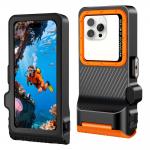 Husa universala pentru telefon Tech-Protect IPX8 Pro, Waterproof, Destinata telefoanelor cu dimensiuni intre 4.7–6.9 inch, Negru / Portocaliu 4 - lerato.ro