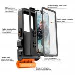 Husa universala pentru telefon Tech-Protect IPX8 Pro, Waterproof, Destinata telefoanelor cu dimensiuni intre 4.7–6.9 inch, Negru / Portocaliu 5 - lerato.ro