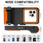 Husa universala pentru telefon Tech-Protect IPX8 Pro, Waterproof, Destinata telefoanelor cu dimensiuni intre 4.7–6.9 inch, Negru / Portocaliu 6 - lerato.ro